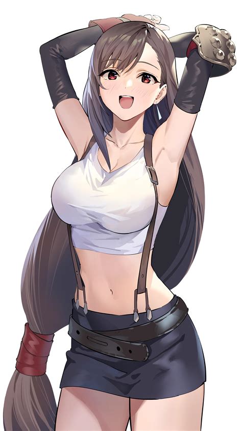 Cheerful Tifa Lockhart💖 ️ Final Fantasy Vii 2250x4000 Ranimewallpaper