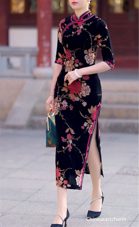 traditional chinese dress modern cheongsam dress vintage etsy