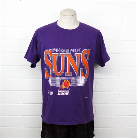 Vintage 90s Phoenix Suns Purple Shirt Large Nba Basketball Logo Tee T Shirt By Nack4vintageshop