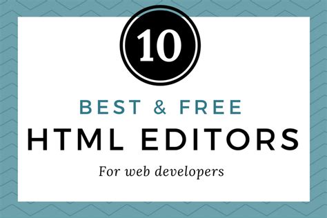 Best Free And Premium Html Editors For Web Developers