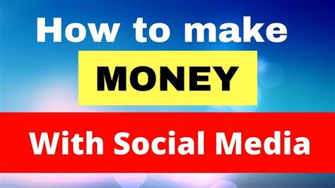 Earn Money From Social Media How To Make Money Online Youtube
