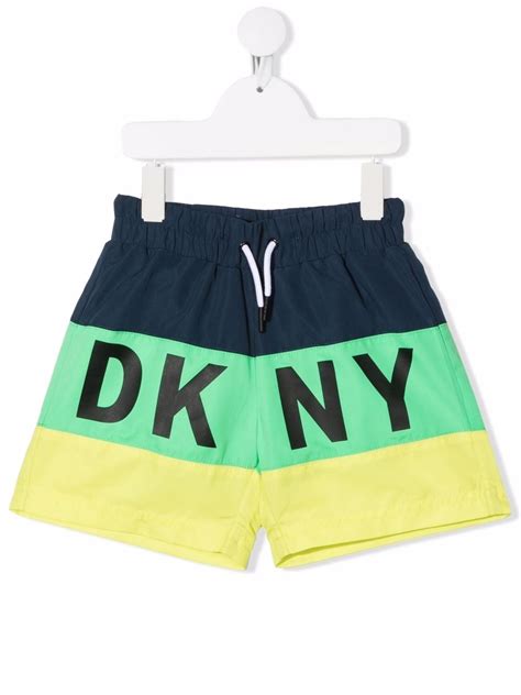 Dkny Kids Colour Block Swim Shorts Farfetch