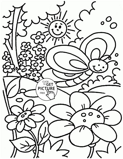 Let kids color vegetables before a trip to the spring farmer's market, or celebrate the opening of the first flowers with easy, free coloring sheets! Spring Coloring Pages Toddlers - Coloring Home