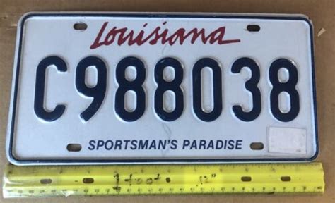 License Plate Louisiana Sportsmans Paradise C 988038 Ebay