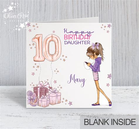 10th Birthday Card Age 10 Tenth Ten Personalised For Etsy Uk
