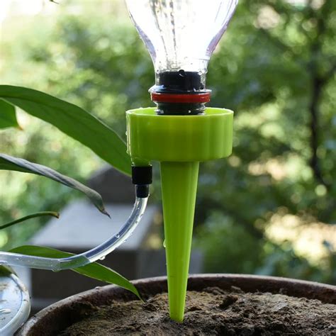 4er Automatic Plant Water Irrigation Dispenser Ceramic Cone Head Spout