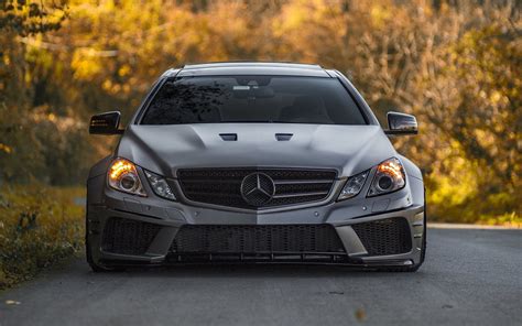 Download Wallpapers Mercedes Benz E Class Tuning Road German Cars