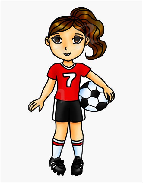 Soccer Clipart Red Girl Sports Clip Art Team World Soccer Girl Clipart Hd Png Download