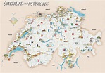 Switzerland tourist map - Tourist attractions in switzerland map ...