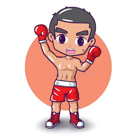 Cartoon Boxing Vector Sport Concept Stock Vector Illustration Of