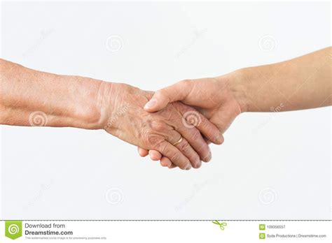 Close Up Of Senior And Young Woman Holding Hands Stock Image Image Of