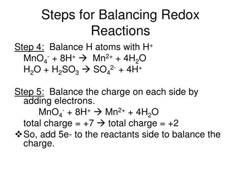 Ppt Balancing Oxidation Reduction Equations Powerpoint Presentation