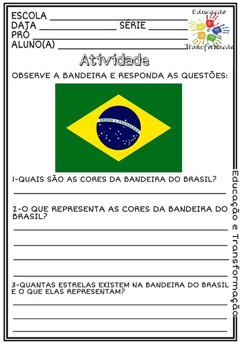 Blog Educação E Transformação 👍dia Da Bandeira Do Brasil Dia Da Bandeira Atividades