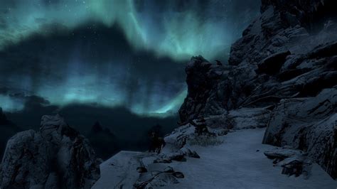 Mountains Snow Skyscapes The Elder Scrolls V Skyrim Wallpapers