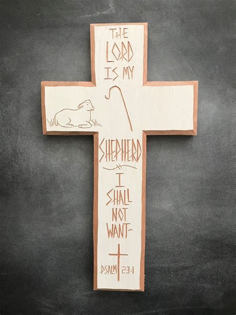 Cross With Scripture Psalm 23 Etsy