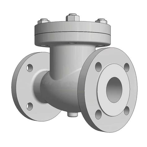 Din En Flanged Swing Type Check Valves 3d Cad Files Collection