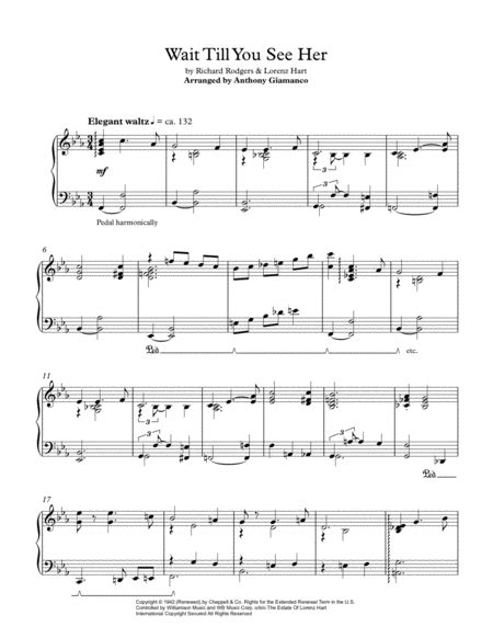 download wait till you see her jazz piano solo sheet music by richard rodgers sheet music