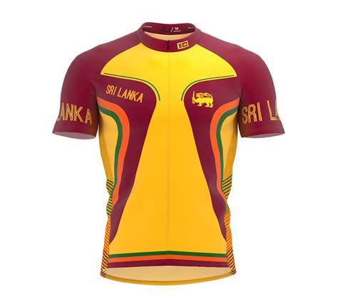 Sri Lanka Full Zipper Bike Short Sleeve Cycling Jersey For Men And