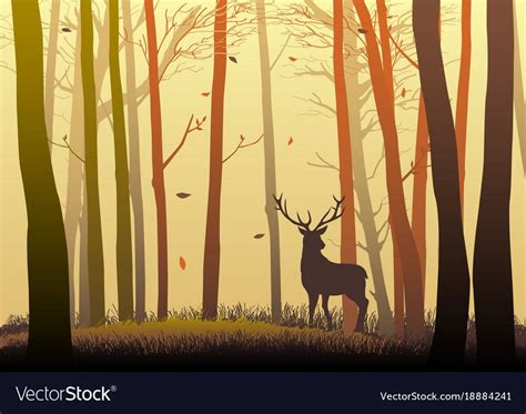 Silhouette Of A Deer Vector Image On Deer Vector Silhouette Vector