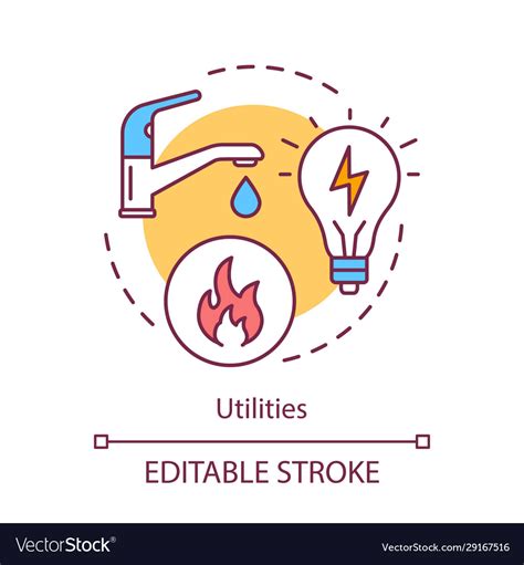 Household Utilities Concept Icon Public Services Vector Image