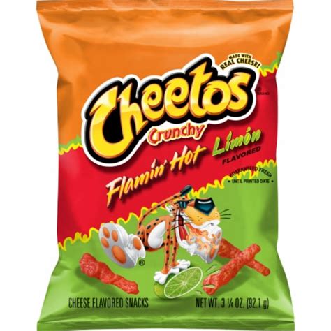 Cheetos Crunchy Flamin Hot Limon Flavored Snack 325 Oz Frys Food