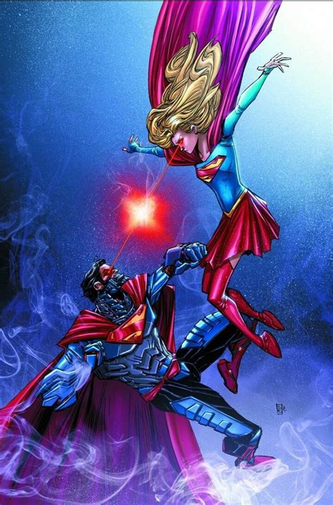 Supergirl Vs Cyborg Superman With Images Supergirl Superman Comics