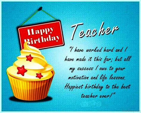 55 Birthday Wishes For Teacher