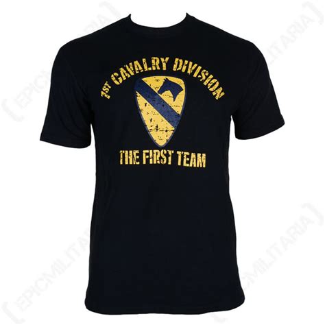 1st Cavalry T Shirt Black Epic Militaria