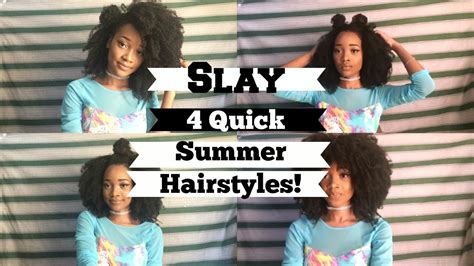 4 Quick Summer Hairstyles With Outre Big And Beautiful 4c Coily Half Wig
