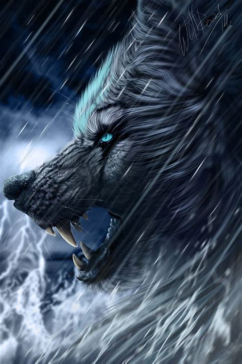 The Perfect Storm By Wolfroad On Deviantart Fantasy Wolf Wolf Art