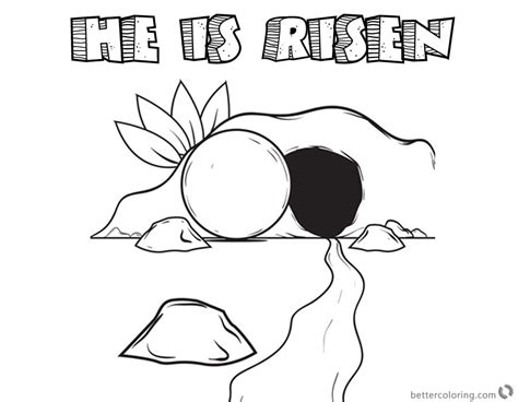 Jesus Has Risen Coloring Page Coloring Pages