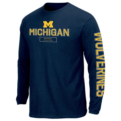 Ncaa Mens Long Sleeve T Shirt Michigan Wolverines