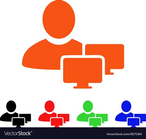 Computer Administrator Icon Royalty Free Vector Image