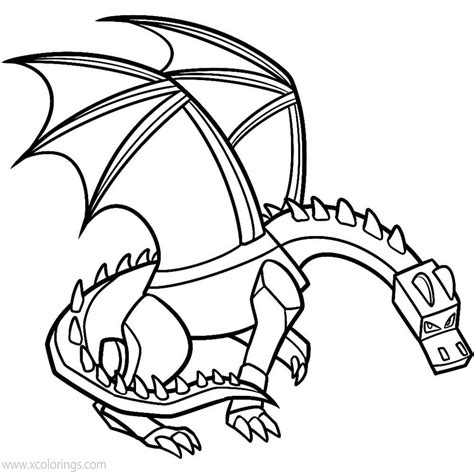 Minecraft Ender Dragon Coloring Pages Printable Coloring Pages