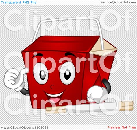 Clipart Chinese Food Take Out Box Mascot Royalty Free Vector
