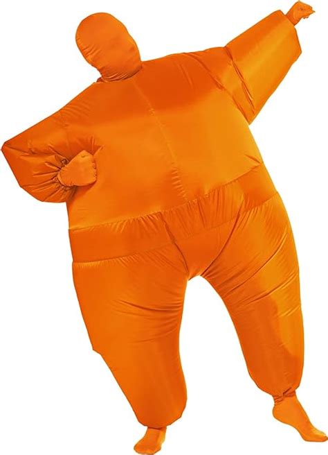 Rubies Costume Inflatable Full Body Suit Costume Orange Large