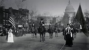 Women suffragists marching down Pennsylvania Avenue on March 3, 1913 ...