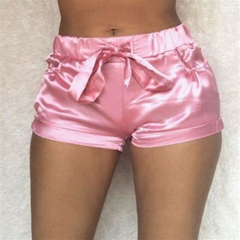 women ladies summer mini beach casual shorts hot sexy high waist pocket satin shorts new fashion