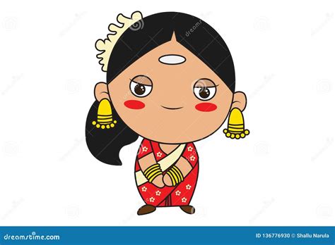 Cartoon Illustration Of South Indian Woman CartoonDealer Com