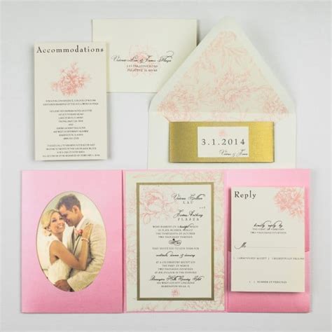 Pink Peony Wedding Invitations Too Chic And Little Shab Design Studio Inc