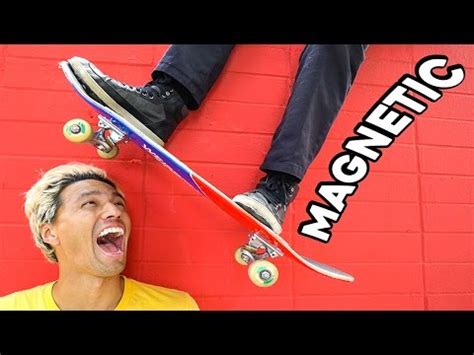 I entertain people with my skateboard and camera. MAGNETIC SKATEBOARD AND SHOES!!! - YouTube