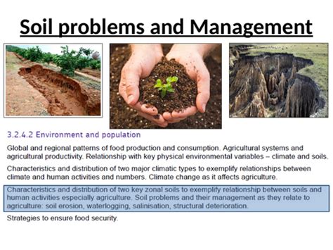 Soil Problems And Management Teaching Resources