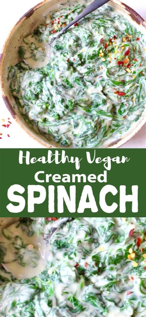 Claire's recipe vegan mozzarella cheese and lemony spinach come together to form this delicious, flaky, and buttery pie. Healthy Vegan Creamed Spinach | Recipe | Creamed spinach ...