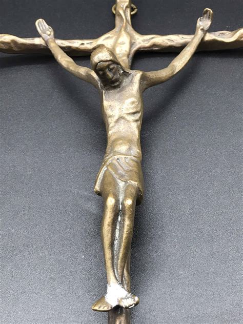 20th Century Bronze Crucifix Jesus On A Cross Antiques Arena