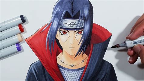 How To Draw Itachi Uchiha Step By Step Tutorial Drawings Naruto