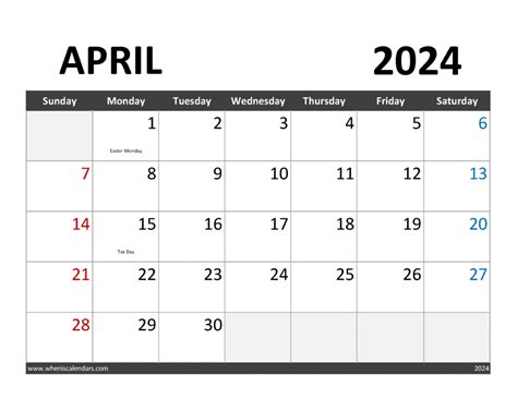 Download Printable April 2024 Calendar With Lines Letter Horizontal A44343