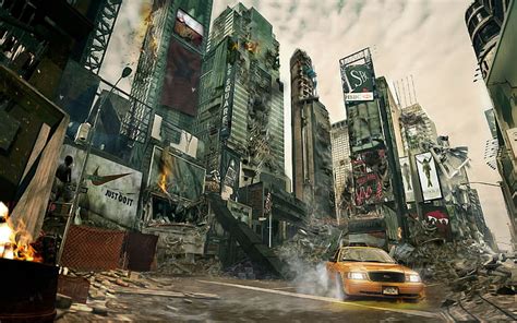 Hd Wallpaper Apocalyptic New York City Architecture Building