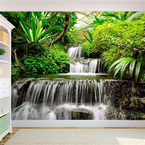 Wall Mural Waterfalls In The Tropical Garden