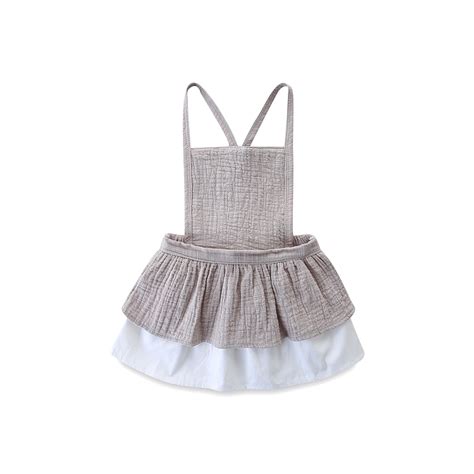 2018 Ins European Summer Toddler Baby Girl Dress Linen Vintage Clothes