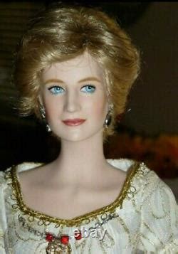 Franklin Mint Porcelain Princess Diana Ooak Repaint Queen Doll